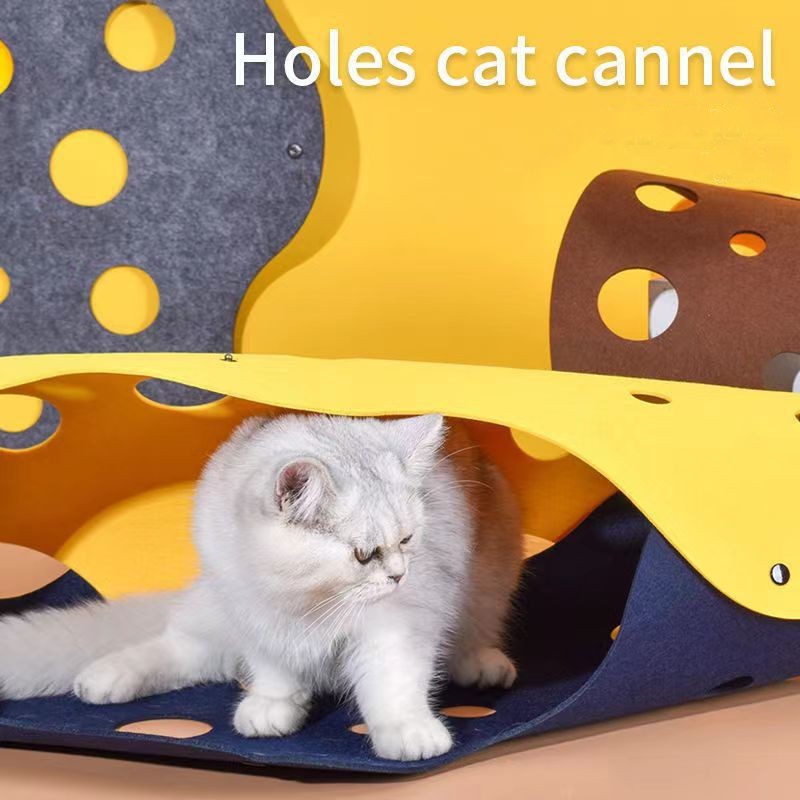 Washable removable DIY felt tunnel cat toys