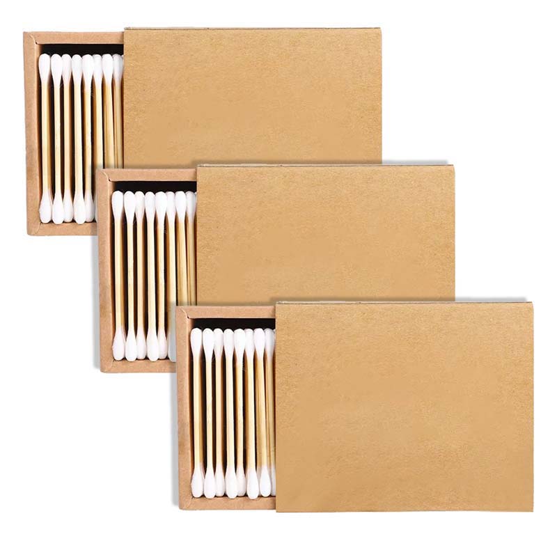 200 PCS Bamboo Cotton Swabs in Paper Box