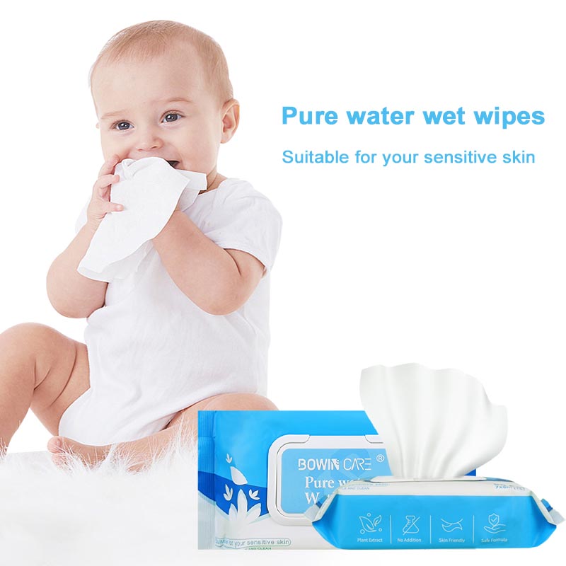 80 PCS Eco-Friendly Baby Water Wet Wipes for Daily Use