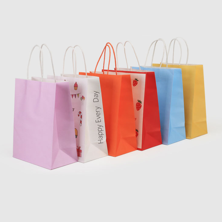 Wholesale Printing Recyclable Custom Kraft paper bag made by machine