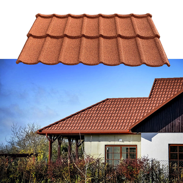 Colorful Durable Lightweight stone coated roofing tiles in Nigeria