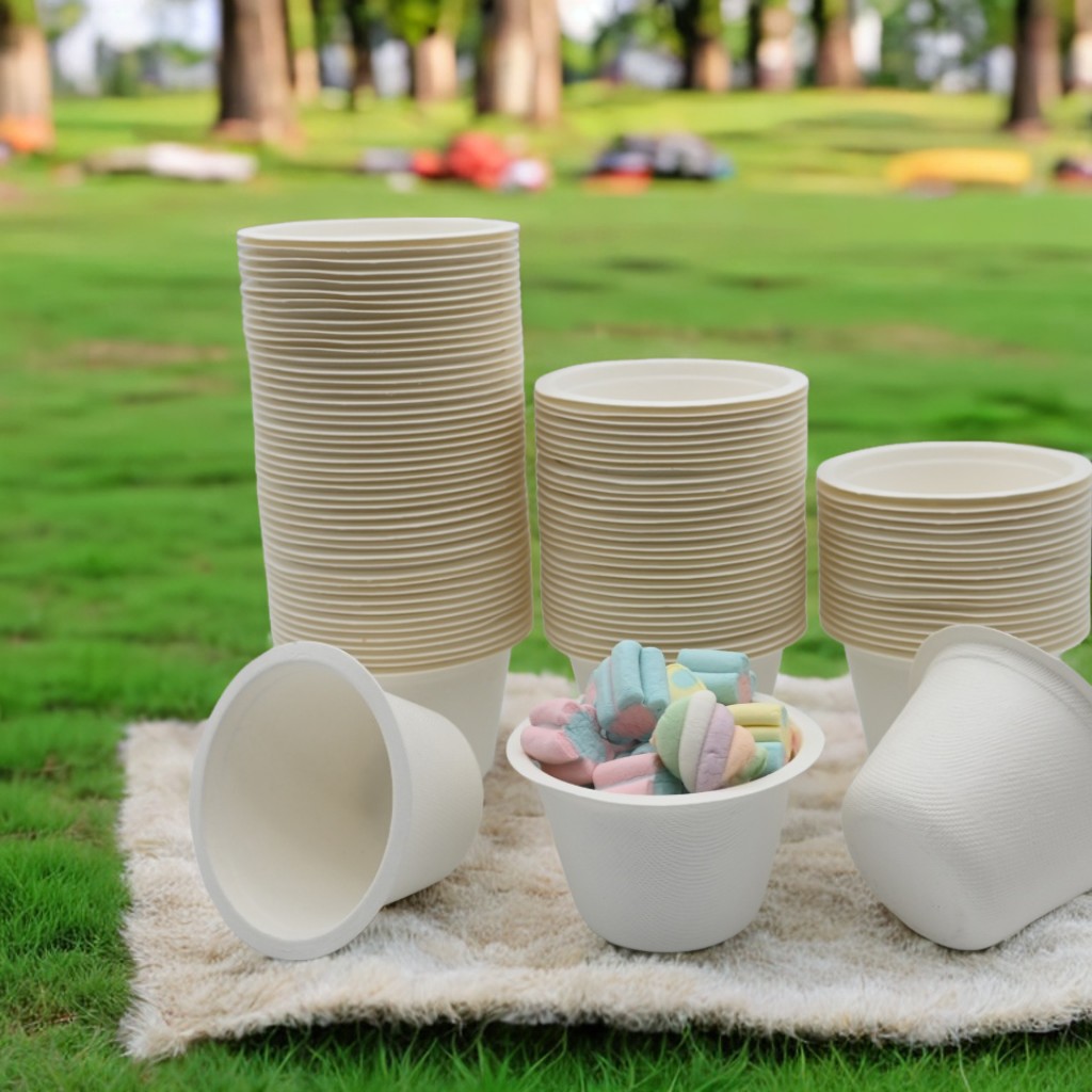 compostable 200ML Sugarcane portion cup ice cream cups and snacks cup