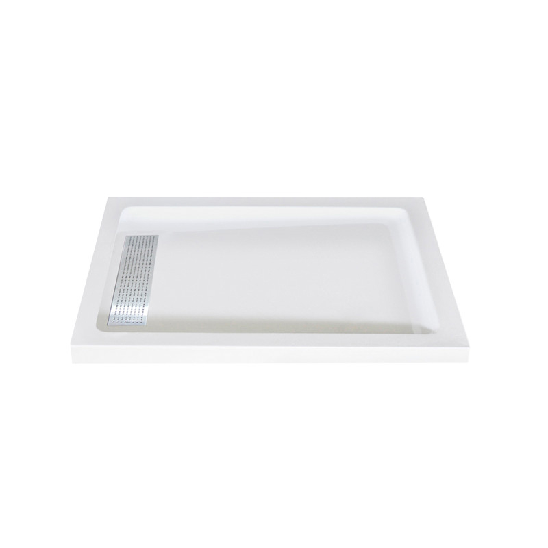 With Three Aluminum Flanges Acrylic White Bathroom Shower Tray