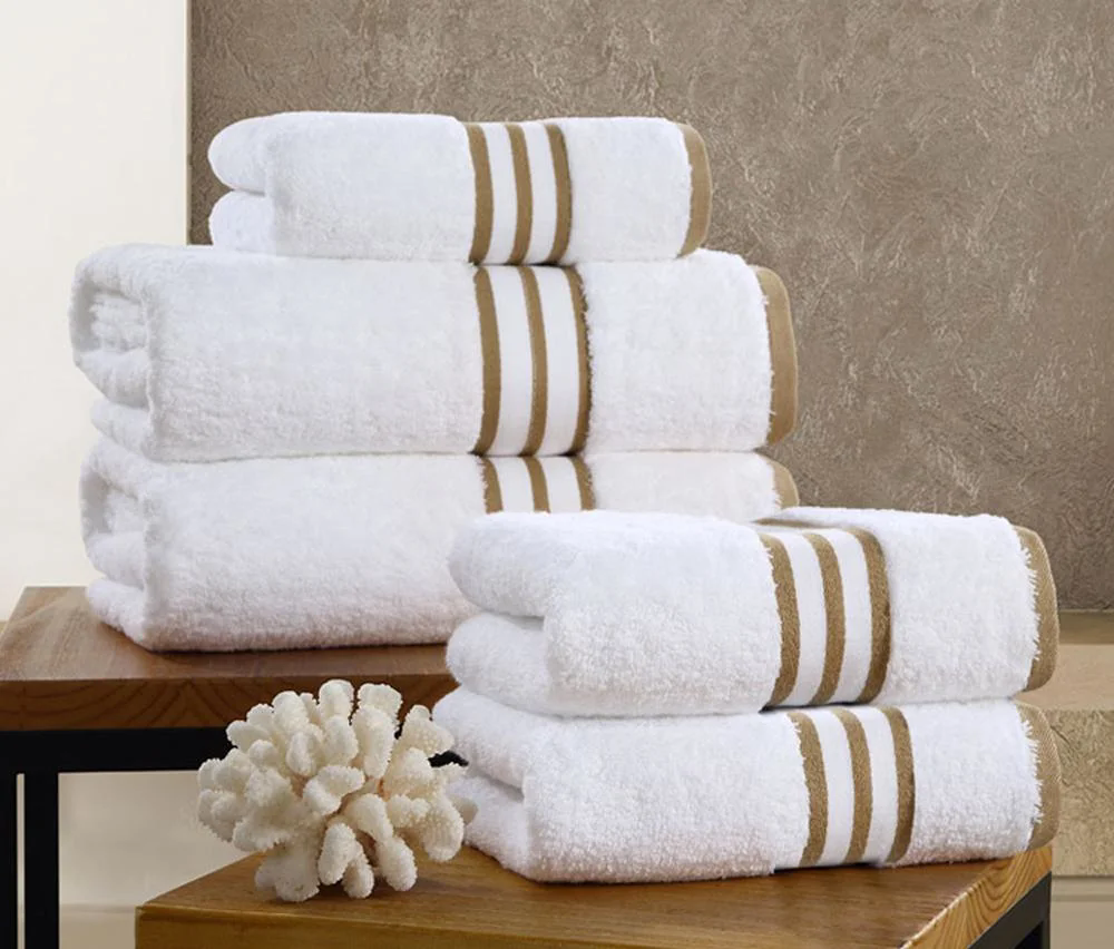 Solid Towels White 100% Cotton Hotel Bath Towels Set