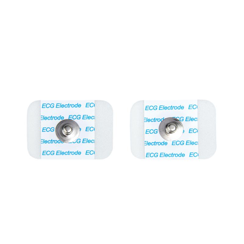 Rectangle Disposable ECG electrode pad with button