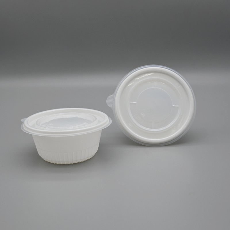 biodegradable 400ml PLA Round Soup Bowl disposable food container