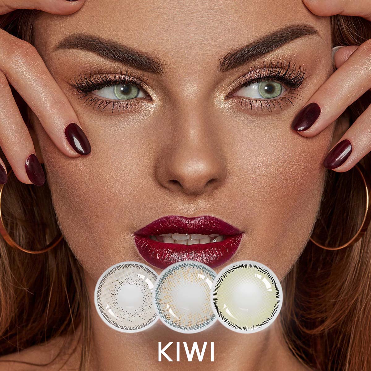 KIWI grey Colored Contact Lenses Soft Color Lens Hot Sellers Yearly Use Color Eye Lenses In Wholesale