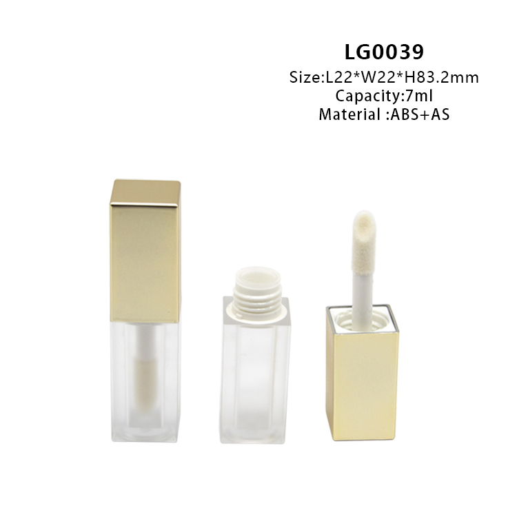 5ml square lip oil container with big brush