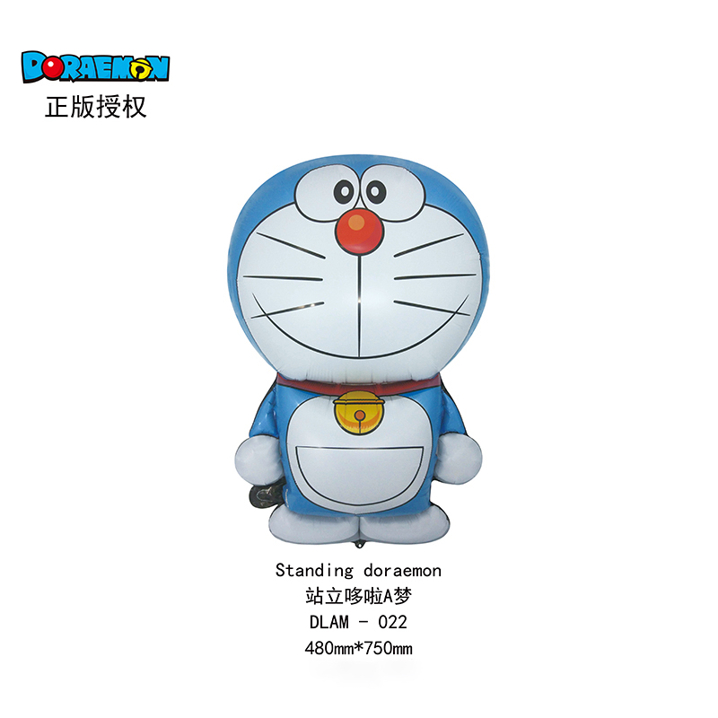 Doraemon, Authorized Balloon, Aluminum Film, Hand Sticks